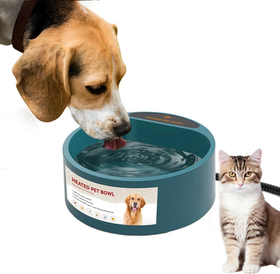 #ad #ad Heated Water Bowl for Cats Outdoor 2.2L Heated Pet Bowls for Chickens Rabbits $35.16