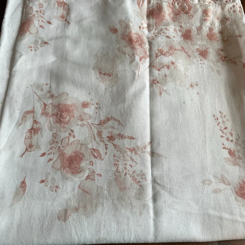 Ralph Lauren Rosa Claro Floral Cottagecore Cortina de Ducha Algodón 70x73 Foto 4 de 4