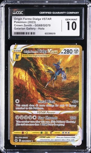 2023 POKEMON CROWN ZENITH #GG68 ORIGIN FORME DIALGA VSTAR CGC 10 GEM MINT