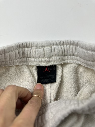 Air Jordan Sweatpants Boys S Small Beige Grey Nike Jogger Big Logo - Picture 4 of 6