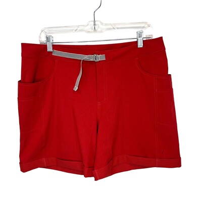 ZYIA Active red Not Just a Trail Athletic Shorts Size XXL cuffed hem pockets