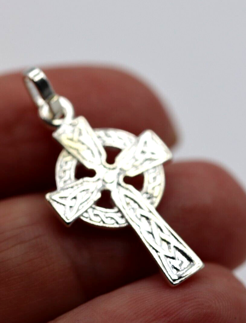 Kaedesigns, Genuine Sterling Silver 925 Celtic Cross Pendant - Free post