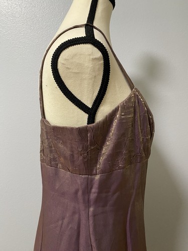 Vestido De Colección Años 90 Y2K Iridiscente Emperatriz Cintura 1OP 10 Pequeño Púrpura Grunge Hada - Imagen 6 de 22