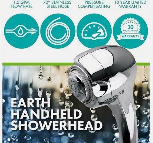 Niagara N2945CH Handheld Shower Head Chrome 3-Spray 1.5 GPM 2.7 in Wall Mount - Bild 5 von 5
