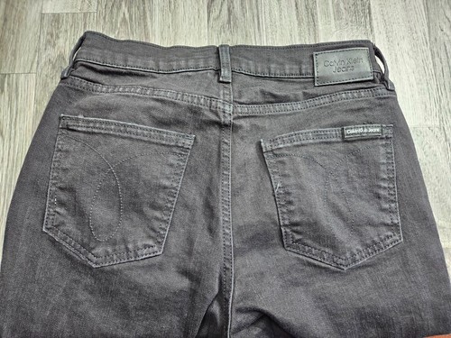 Calvin Klein Womens Size 28 Pockets High Rise Skinny Black Grey Denim Jeans - Picture 3 of 11