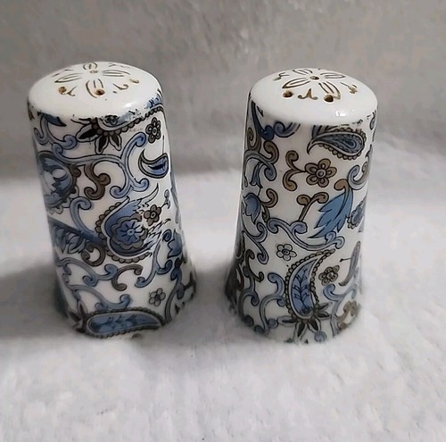 Vintage Lefton blau Paisley Salz und Pfefferstreuer 50er Jahre Made in Japan gestempelt - Bild 4 von 11