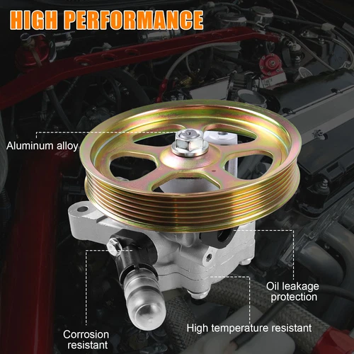 Power Steering Pump w/ Pulley For Honda Accord 2008-2012 Pilot 2009-2011 3.5L - Picture 1 of 23