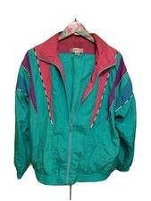 Vintage Lavon 80s 90s Tracksuit Purple Teal Windbreaker Pant Set Women  s Medium