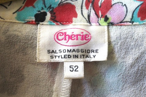 Vintage 60s Shirt Cherie Womens 1X Plus Silk Crepe Chiffon Floral Semi Sheer - Picture 2 of 7