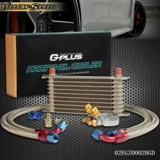 Fit For Universal 10 Row AN10 Engine Oil Cooler + Thermostat Adaptor Kit