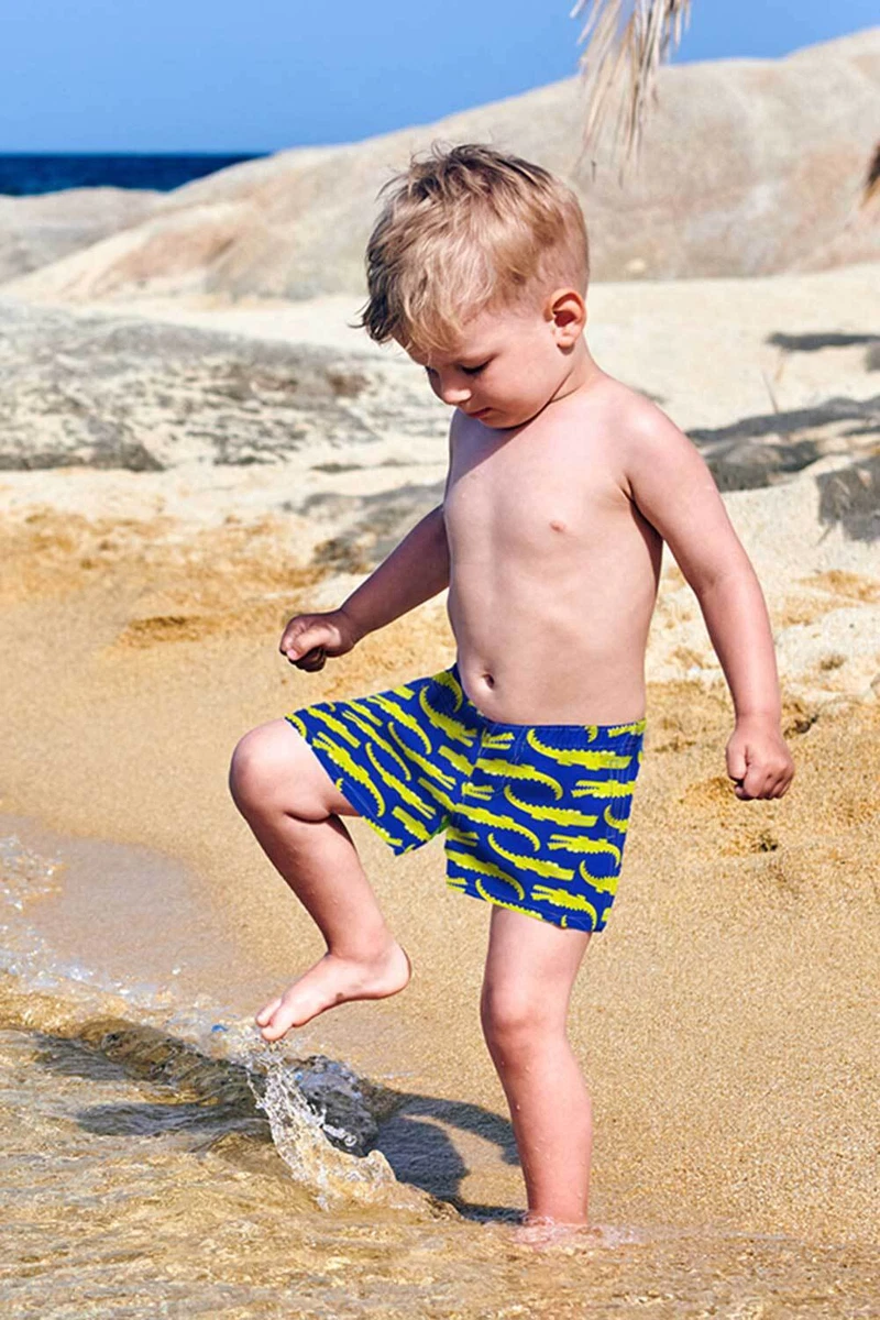 Toddler Swim Shorts Fast Dry Alligator Print