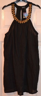 Tesco Holiday Shop Beach/pool dress black with beading size Small BNWT |  eBay UK