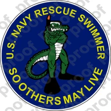 STICKER USN VET US NAVY RESCUE SWIMMER F NEW