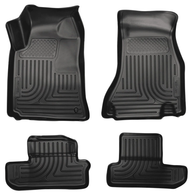 Combo de revestimientos de piso negros Husky Liners 98021 WeatherBeater para Dodge Challenger Foto 2 de 4