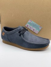 Clarks Wallabee Blue Suede Leather Low Top Boat Shoe Size 9 Men's Casual