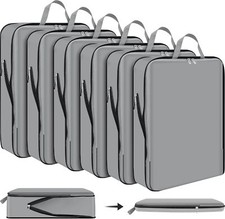 6 Pcs Large about 17.3 x 12.6 x 3.9 inches/ 44 x 32 x 10 cm, Dark Grey