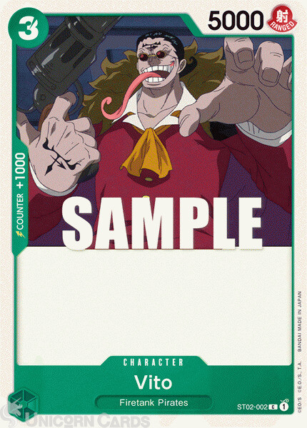 ST02-002 Vito : Common One Piece TCG Card : ST02: Starter Deck: Worst Generation