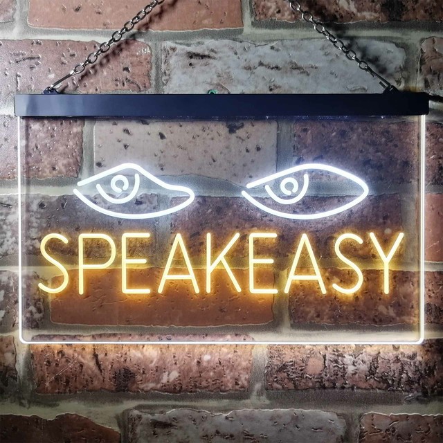 Speakeasy Eyes Dual Color LED Neon Sign st6-i3344