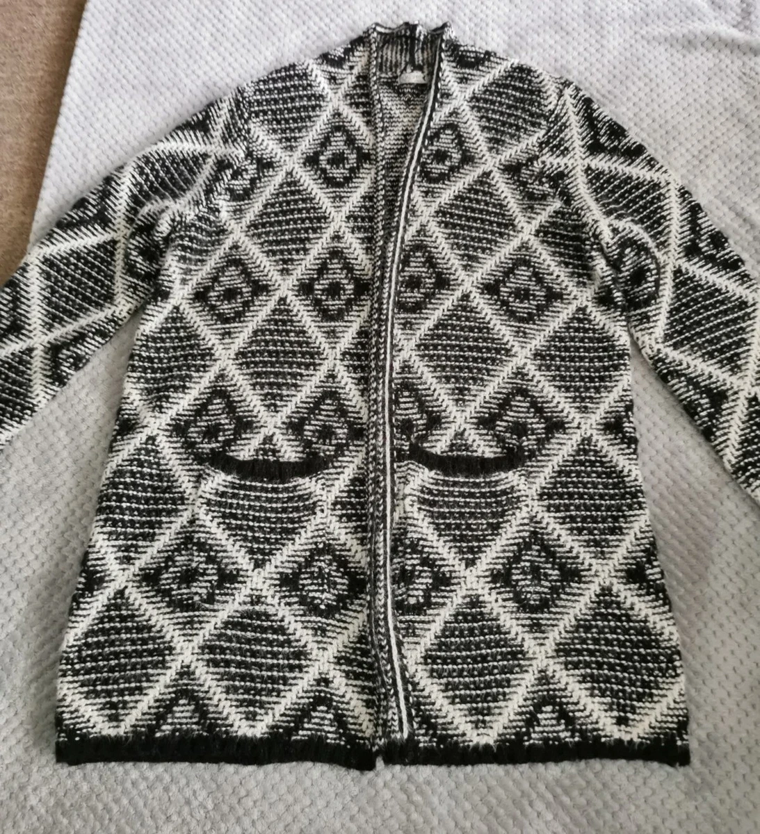 Ladies white shop fluffy cardigan
