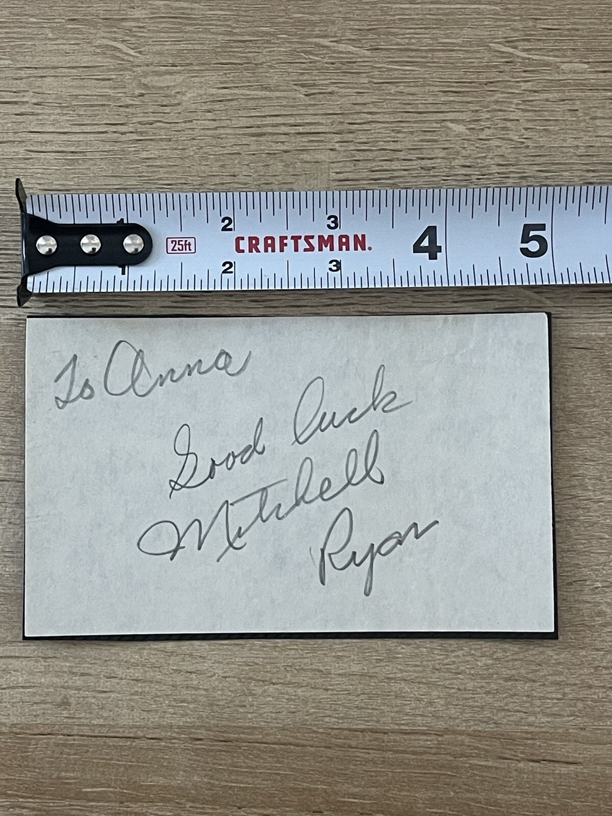 Mitchell Ryan Actor Grosse Pointe Blank Autographed Signed Paper