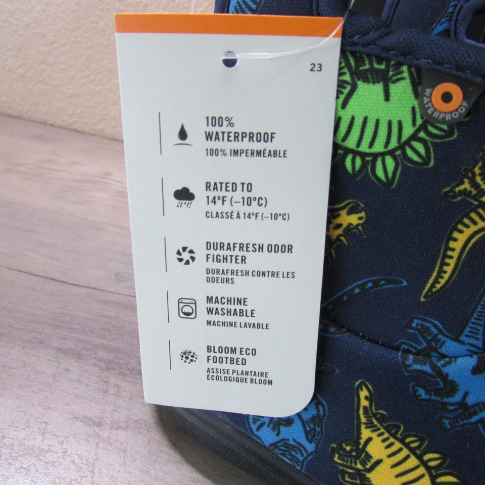 Botas de jardín Bogs 10 Baby II Super Dino impermeables barro azul marino Foto 2 de 4