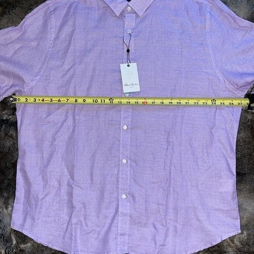 4XL Robert Graham Linen Cotton Sloan Mens Short Sleeve Button Shirt NWT $178 - Picture 10 of 12