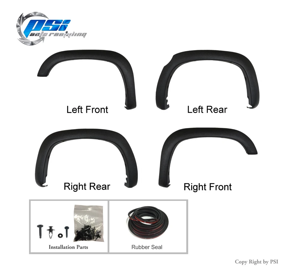 OE Style Fender Flares Fits Toyota Tundra 2014-2021 Full Set Sand Blast Textured Foto 2 de 4