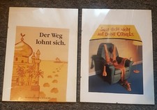 Camel Filter Werbebilder 1992 Glasrahmen ohne Feuerzeug (2 St&uuml;ck) ca. 40x30  cm