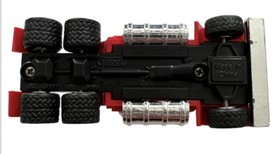 Galoob Micro Machines Big Rig Hauler Car Carrier Red/Yellow Semi With 2 Trailers