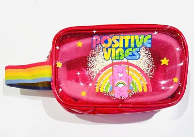 Care bears Pink Transparent Cosmetic Makeup Bag Pencil Case Cute Cartoon Design