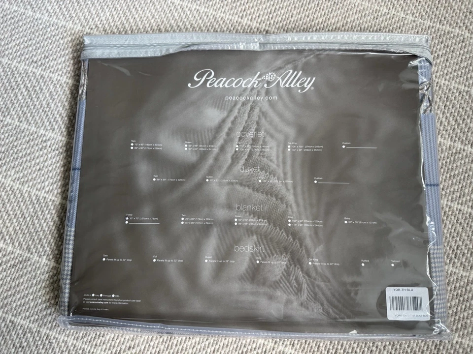 Новый Peacock Alley YORK MERINO шерсти клетку 50 «x 70» плед синий/серо-коричневый - Изображение 3 из 4