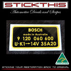 <!--F#f_0-->Bosch Alternator Decal Sticker 9120060600 - Holden HK HG HT LC LJ<!--F/-->