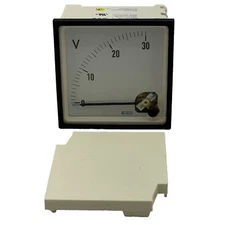 Crompton E244-01V-G-NP-NP Panel Meter DIN Standard Scaled 0/30 Volts 181971*12