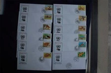 1995 UN Endangered Species Stamps 12 FDCs Sc#657-60 G#264-67, V#180-83 15687
