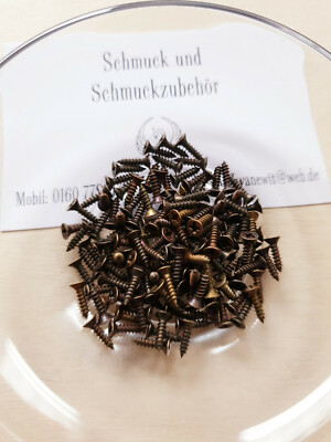 25g Kleine 10mm Kreuzschlitz Schrauben in Vintage Bronze * 100 Stück