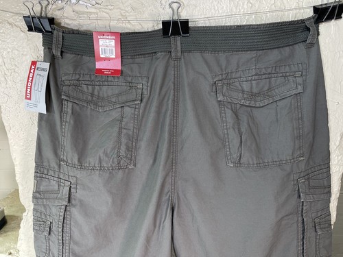 Unionbay Herren Messenger Double Stack Cargo Shorts Gr. 42 Military Green Belted - Bild 3 von 6