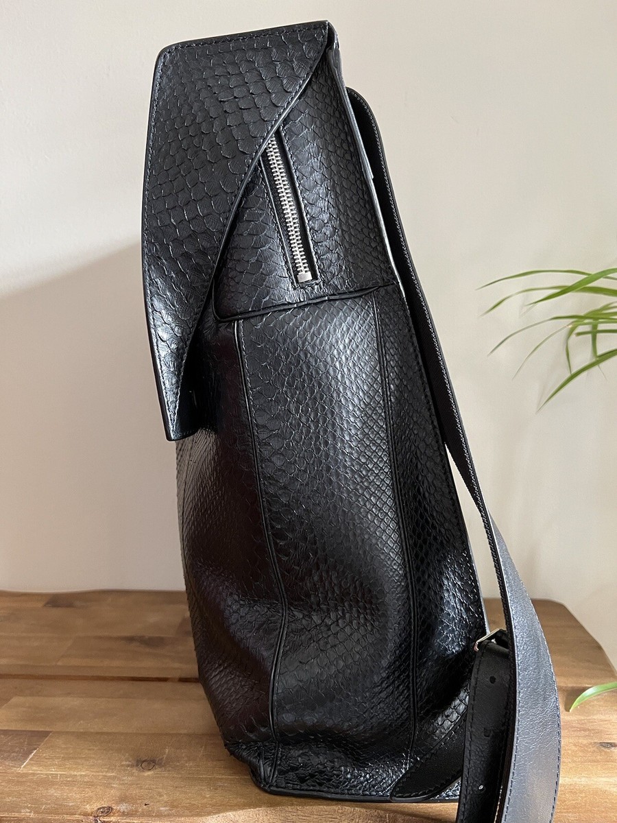 balenciaga black leather phileas backpack Balenciaga - Phileas Backpack - Python - Men - Women