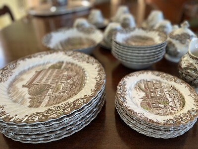 Johnson Bros Heritage Hall 4411 Ironstone, China Set ,45