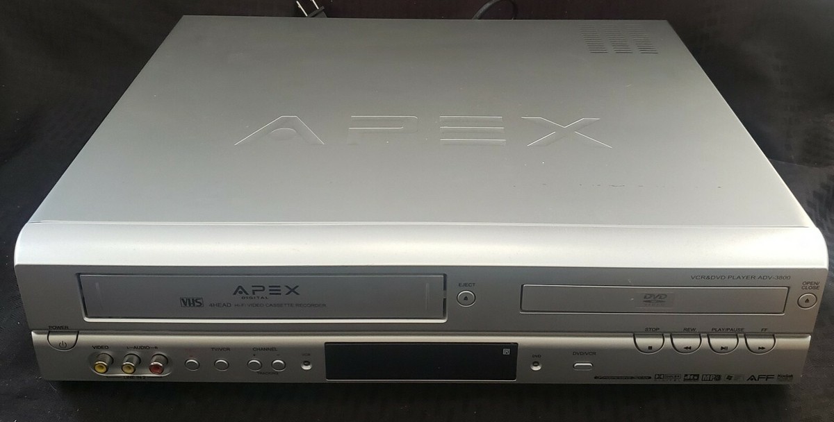 APEX ADV-3800 DVD Player - VHS VCR Recorder Combo NO REMOTE WORKS