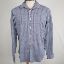 Arrow Shirt Mens Large 16-16.5 36/37 Slim Fit Wrinkle Free Button Up Long Sleeve
