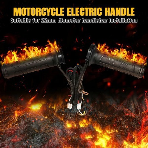 Universal Hot Hand Grip Electric Heated Grips Handlebar Warmer Motorcycle ATV - Picture 4 of 14