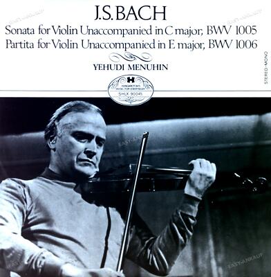 Bach - Menuhin - Sonata For Violin In C Major, BWV 1005 / Partita... LP '