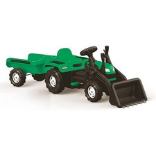 Dolu Kids Ride On Tractor Ranchero Pedal Toy Excavator Trailer Green