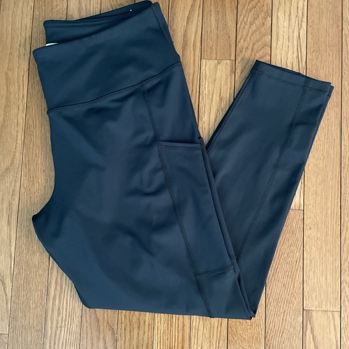 BR Standard Hybrid Leg 7/8 Performance Leggings In Abyss Green Pockets Size XL - Picture 6 of 9