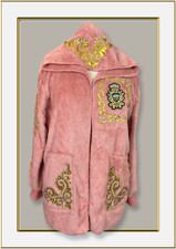 Cotton Candy: Beb Queen Gold Embroidery Hooded Coat