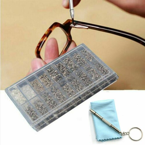 1000 Tiny Micro Eyeglass Sun Glasses Screws Spectacles Repair Kit