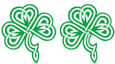 Celtic Knot Clover Shamrock 2 Green Vinyl Graphic Decal Car Truck Windows laptop