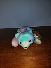 Ty Beanie Sammy the Tye Dye Bear with Green Face with Errors