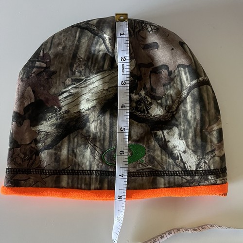 Mossy Oak Men’s Camo/Orange Fleece Lining Hunting Beanie OS - Picture 6 of 6