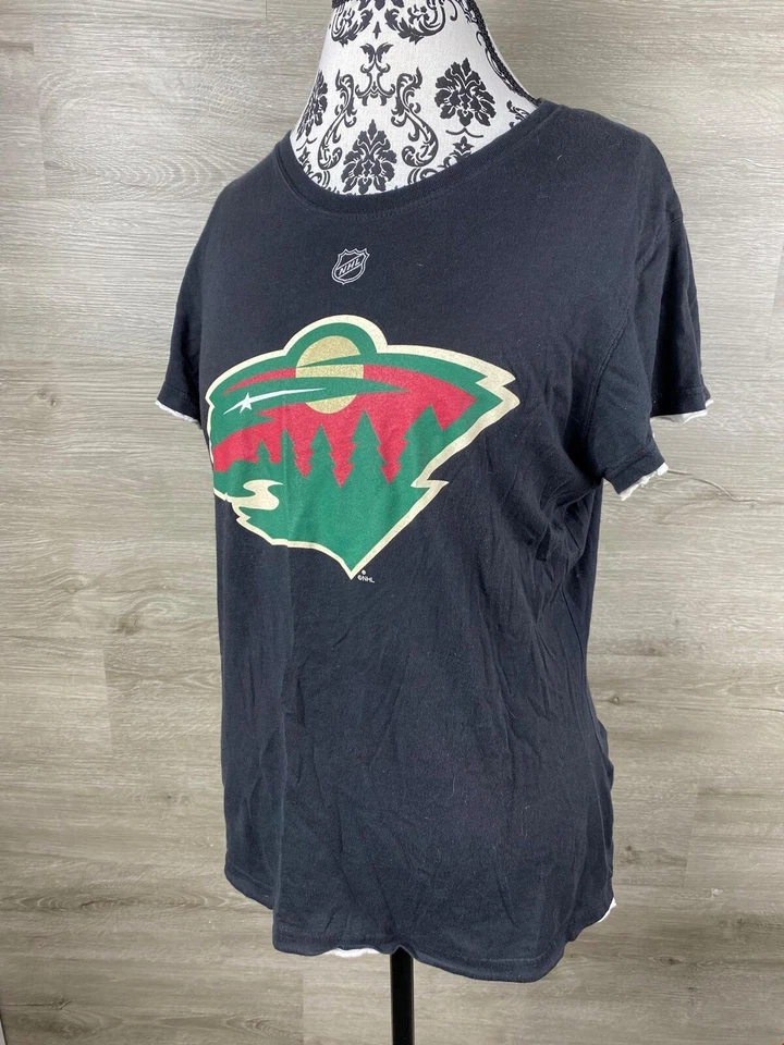 Camiseta básica negra para mujer REEBOK Minnesota Wild NHL Zach Parise #11 talla XL Foto 2 de 4